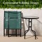 Best Choice Products 3-Piece Patio Bistro Dining Furniture Set w/ Round Textured Glass Tabletop, Folding Chairs